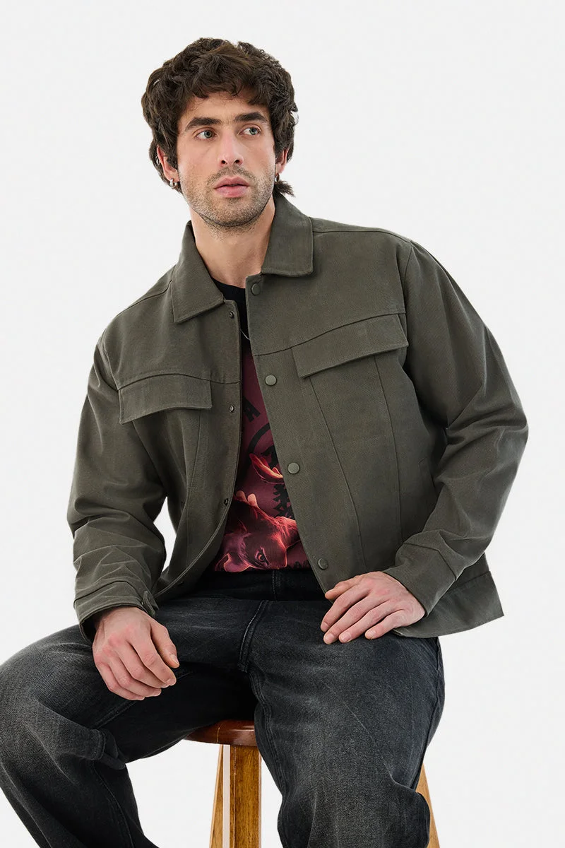 SNITCH Snap Button Double Pocket Twill Jacket